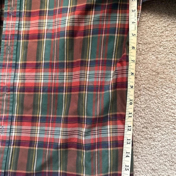 Polo Ralph Lauren Red and Green PLAID Classic Button Down Shirt Mens Large - Picture 8 of 9